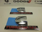 08-16 Ram Trucks New Front Fender Cummins Turbo Diesel Emblem Set Of 2 Mopar. Fixed Price $227.65.