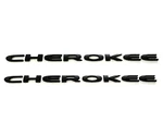 2PC Jeep Cherokee Matte Black Front Door Emblem Badge Nameplate Mopar Oem. Fixed Price $38.89.