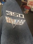 Chevy V8 350 2 Pc Emblem. Fixed Price $40.00.