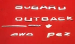 2010-2014 Subaru Outback Chrome Emblem Badge Set Rear Liftgate Trunk. Fixed Price $39.99.