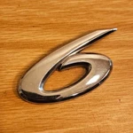2003-2008 Mazda "6" Plastic Trunk Emblem P/n GK2A-51721 Chrome Used. Fixed Price $9.99.