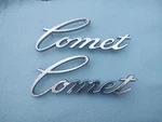 Mercury Comet Fender Emblem Badge Logo Script Chrome Trim Ford D34B-6250400AA. Fixed Price $24.75.