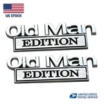 2PCS Metal Old Man Edition Emblem 3D Badge Fit For Universal Car (silver Black). Fixed Price $10.99.