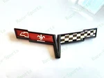 1PC Black Front Nose Crossed Flag Emblem Badge 1981 C3 Corvette. Fixed Price $24.80.
