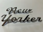 Nos Mopar 1955 1956 Chrysler Yorker Deluxe Emblem Script Badge 1547498 1547499. Fixed Price $60.00.