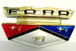 1959 Ford Car Hood Crest Emblem Logo Script Nors Mint New Repro B9A-16607. Fixed Price $44.98.