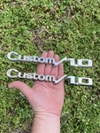 Vintage Nice 1969-72 Matched Pair Of Custom C10 Chevrolet Gmc Fender Emblems. Fixed Price $84.99.