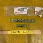 New 2020-2025 Toyota Corolla Rear Deck Lid Emblem Curved Chrome 75442-02380. Fixed Price $65.00.