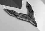 2020-25 Corvette C8 Front Crossed Flags Emblem Carbon Flash Metallic Gm 86563245. Fixed Price $141.25.