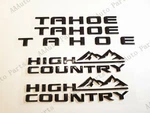 5PC New 2021+ Chevrolet Gloss Black Door Rear Tahoe Fender High Country Emblem. Fixed Price $78.80.