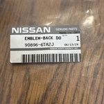 Genuine Nissan Nameplate 90896-6TA2J 2021-2025 Pathfinder Rear Hatch Black Oem. Fixed Price $54.99.