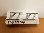 1959-1961 Studebaker Lark Vi Cylinder Script Emblems Trim 1332236 Pair Nos. Fixed Price $21.99.