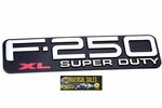 Genuine Ford F-250 Xl Super Duty Emblem Badge Fender New Wrap F81Z-16720-LB. Fixed Price $38.00.