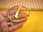 Lexus 1993 GS300 GS400 Rear Deck Lid Center Plastic Gold Plated Genuine Emblem. Fixed Price $47.00.