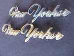 1968 1969 1970 Chrysler New Yorker Gold Nameplate Emblem 2964597 Oem Pair. Fixed Price $28.99.